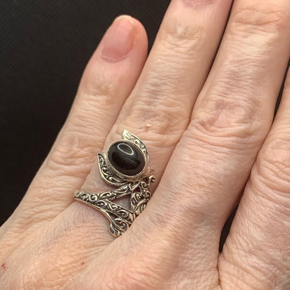 COPY - BALI LEGACY INDIAN BLACK STAR DIOPSIDE RING - Picture 5 of 9